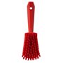 Dish brush With Short Helve Polyester Fiber, Hard 270x70x85mm Red