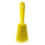 Dish brush With Short Helve Polyester Fiber, Hard 270x70x85mm Yellow