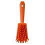 Dish brush With Short Helve Polyester Fiber, Hard 270x70x85mm Orange