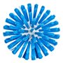 Worm house brush head Polyester Fiber, Medium ø135x130mm Blue