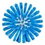 Worm house brush head Polyester Fiber, Medium ø135x130mm Blue