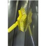 Corner Scrubber Hard Polyester Fiber, Hard 265x150x100mm Fiber length: 45mm Yellow