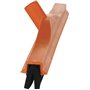 Classic Floor wiper, Fixed Nek Polypropylene, Black Foam rubber Cassette 60cm Wide Orange