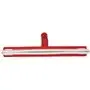Classic Floor wiper,Flexible Neck Polypropylene, White Foam rubber Cassette 40cm Wide Red