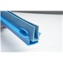 Full Colour Hygiene Floor wiper, Fixed Nek Polypropylene, Tpe Rubber 40cm Wide Blue