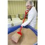 Ergonomic Shovel, Tall Helve, Small Blade Polypropylene Height 1280mm Small Blade 340x270x75mm Red