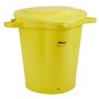 Bucket 20 Liter Polypropylene and Stainless steel 380x470x470mm Also see Bucket Lid 5693 Yellow