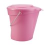 Bucket 12 Liter Polypropylene and Stainless steel 325x330x330mm Also see Bucket Lid 5687 and Wall holder 16200 Pink