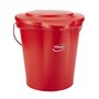 Bucket 12 Liter Polypropylene and Stainless steel 325x330x330mm Also see Bucket Lid 5687 and Wall holder 16200 Red