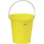 Bucket 12 Liter Polypropylene and Stainless steel 325x330x330mm Also see Bucket Lid 5687 and Wall holder 16200 Yellow