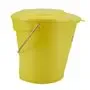 Bucket 12 Liter Polypropylene and Stainless steel 325x330x330mm Also see Bucket Lid 5687 and Wall holder 16200 Yellow