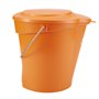 Bucket 12 Liter Polypropylene and Stainless steel 325x330x330mm Also see Bucket Lid 5687 and Wall holder 16200 Orange