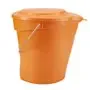 Bucket 12 Liter Polypropylene and Stainless steel 325x330x330mm Also see Bucket Lid 5687 and Wall holder 16200 Orange