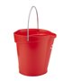 Bucket 6 Liter Polypropylene and Stainless steel 260x270x258mm Also see Bucket Lid 5689 and Wall holder 16200 Red