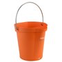 Bucket 6 Liter Polypropylene and Stainless steel 260x270x258mm Also see Bucket Lid 5689 and Wall holder 16200 Orange