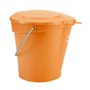 Bucket 6 Liter Polypropylene and Stainless steel 260x270x258mm Also see Bucket Lid 5689 and Wall holder 16200 Orange