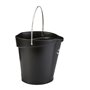 Bucket 6 Liter Polypropylene and Stainless steel 260x270x258mm Also see Bucket Lid 5689 and Wall holder 16200 Black