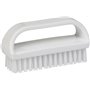 Vikan Classic Plastic Nail Brush with Handle - White - Hard - 100mm