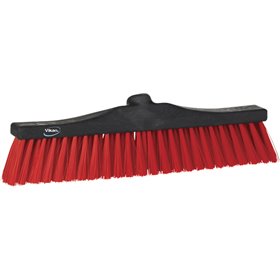 Vikan Classic Lightweight Sweeper - Hard Red PVC Fibers - 440mm