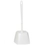 Vikan Classic Toilet Brush with Square Holder - White - Medium Fibers - 400mm