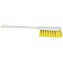 Vikan Classic Hand Brush with Long Handle - White - Soft Yellow Peetex Fibers - 420mm