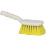 Vikan Classic Hand Brush with Short Handle - White - Soft Yellow Peetex Fibers - 260mm