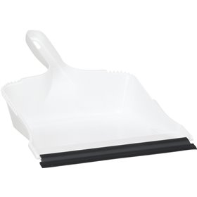 Vikan Classic Dustpan - Plastic - White - Rubber Edge - 210mm