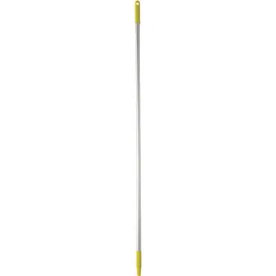 Vikan Hygiene Aluminum Handle - 1460mm - Ø25mm - Yellow - with Screw Thread
