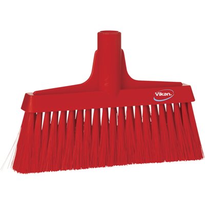 Vikan Hygiene portal sweeper with Straight Neck - Red - Soft Fibers - 260mm