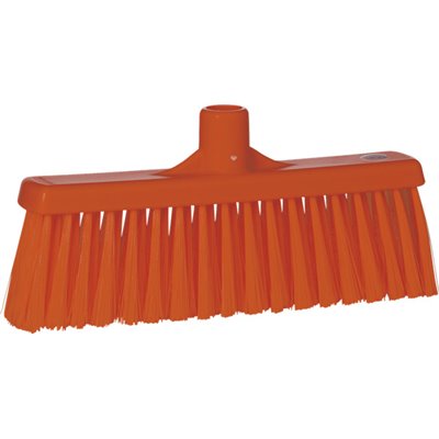 Vikan Hygiene Sweeper with Straight Neck - Orange - 310mm - Medium Fibers