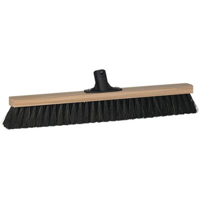 Vikan Classic Blank Wooden Sweeper - Black Soft Fibers - with Handle Connection - 520mm