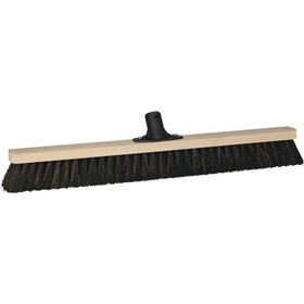 Vikan Classic Blank Wooden Sweeper - Black Soft Fibers - with Handle Connection - 620mm