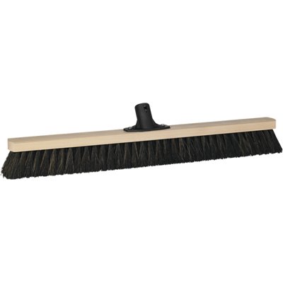 Vikan Classic Blank Wooden Sweeper - Black Soft Fibers - with Handle Connection - 620mm