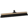 Vikan Classic Blank Houten Veger - Zwarte Medium Vezels - met Steelaansluiting - 620mm