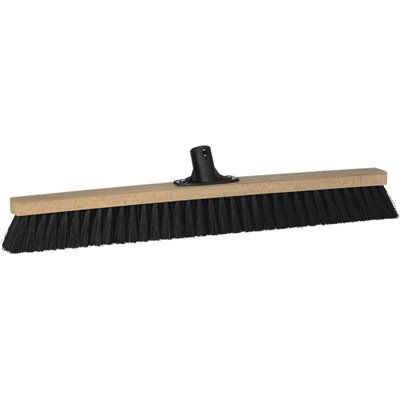 Vikan Classic Blank Wooden Sweeper - Black Medium Fibers - with Handle Connection - 620mm