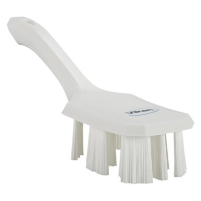 Vikan UST Dish Brush with Short Handle - White - Hard Fibers - 260mm