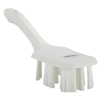 Vikan UST Dish Brush with Short Handle - White - Hard Fibers - 260mm
