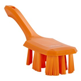 Vikan UST Dish Brush with Short Handle - Orange - Hard Fibers - 260mm