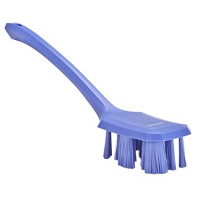 Vikan UST Dish Brush with Long Handle - Purple - Hard Fibers - 395mm