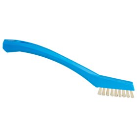 Vikan Hygiene Precision Brush - Blue - Extra Hard Heat Resistant Fibers - 205mm