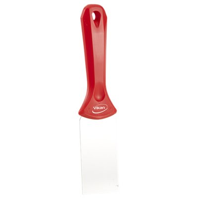 Vikan Hygiene Hand Scraper with Stainless Steel Blade - Red - 50mm