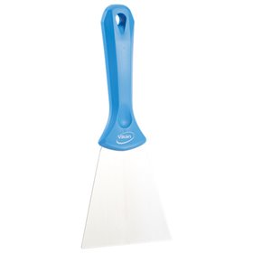 Vikan Hygiene Handschraper met RVS Blad - Blauw - 100mm