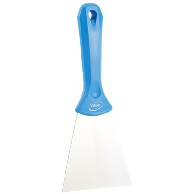 Vikan Hygiene Handschraper met RVS Blad - Blauw - 100mm