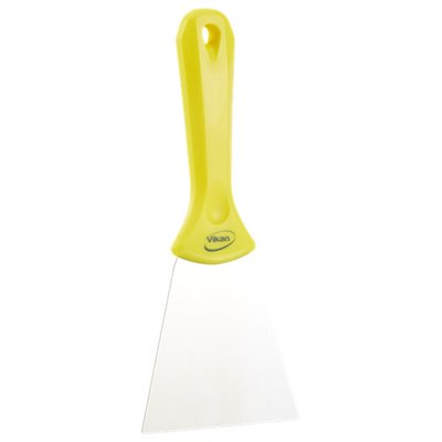 Vikan Hygiene Hand Scraper with Stainless Steel Blade - Yellow - 100mm