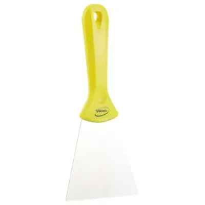 Vikan Hygiene Hand Scraper with Stainless Steel Blade - Yellow - 100mm