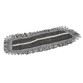 Vikan Microfibre Damp47 - Microfibre Flat Mop - Dark Gray - Velcro - 25cm