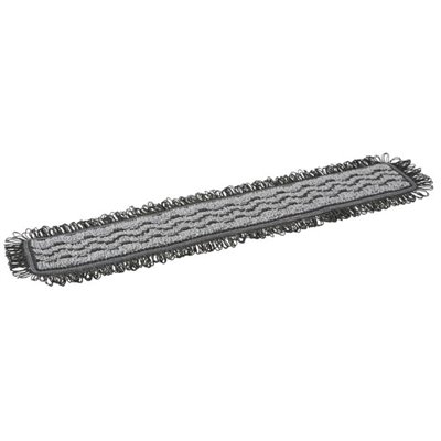 Vikan Microfiber Damp42 - Microfiber Flat Mop - Dark Gray - Velcro - 600mm