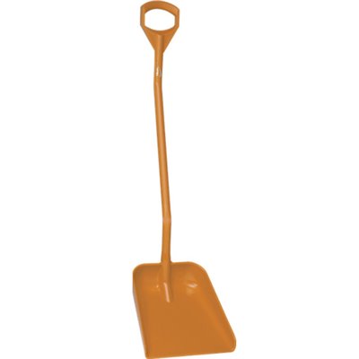 Vikan Hygiene Schep - Oranje - Ergonomische Steel 1310mm - Groot Blad 380x340mm