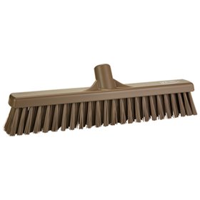 Vikan Hygiene combination sweeper - Brown - Hard - Soft Fibers - 410mm