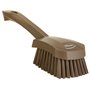 Vikan Hygiene Dish Brush with Short Handle - Brown - Hard Fibers - 270mm